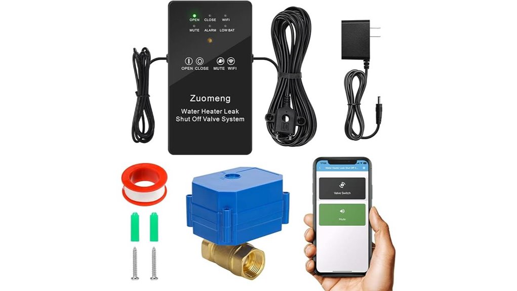 leak sensing smart heater valve